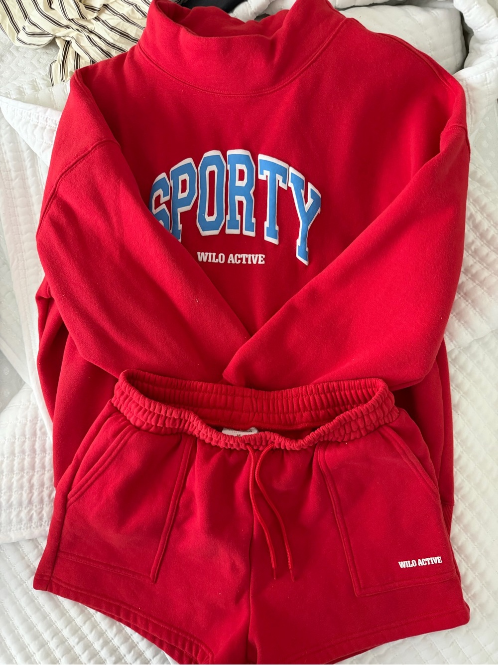 Red Women's Sporty Shorts - Wild Active - Picture 2 of 4